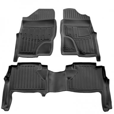 Комплект 3D килимків в салон  Nissan Navara (D40) (2005-...) (ПРАВЕ КЕРМО)