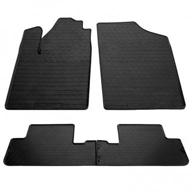Комплект гумових килимків в салон автомобіля Peugeot Partner 1999-2008 (design 2016)
